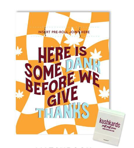 KushKards | Give Dank with Thanks Cannabis Greeting Pre-Roll Card | Greeting Cards at Valley Greens