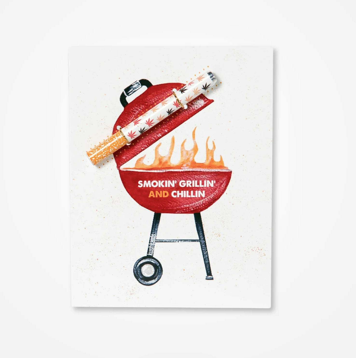 KushKards | Smokin' Grillin' & Chillin' Pre-Roll Card | Greeting Cards at Valley Greens