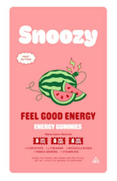 Snoozy | Feel Good Energy: Energy Gummies | Watermelon | Edible | 20pk