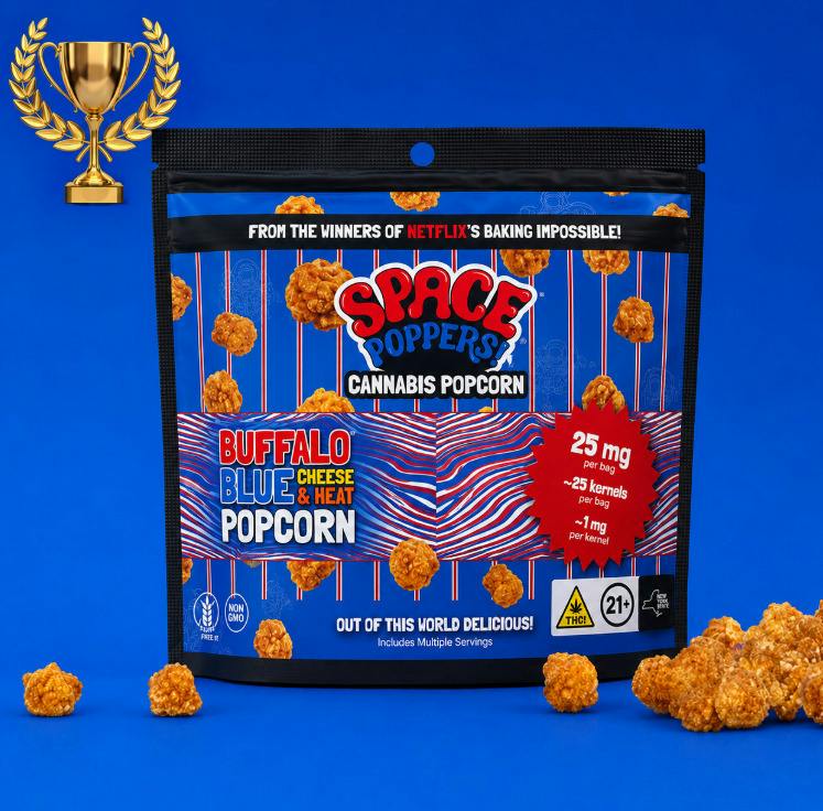 Space Poppers | Buffalo Blue | Infused Popcorn 25pk