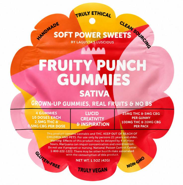 Soft Power Sweets | Fruity Punch (Sativa) | Gummies | 4pk