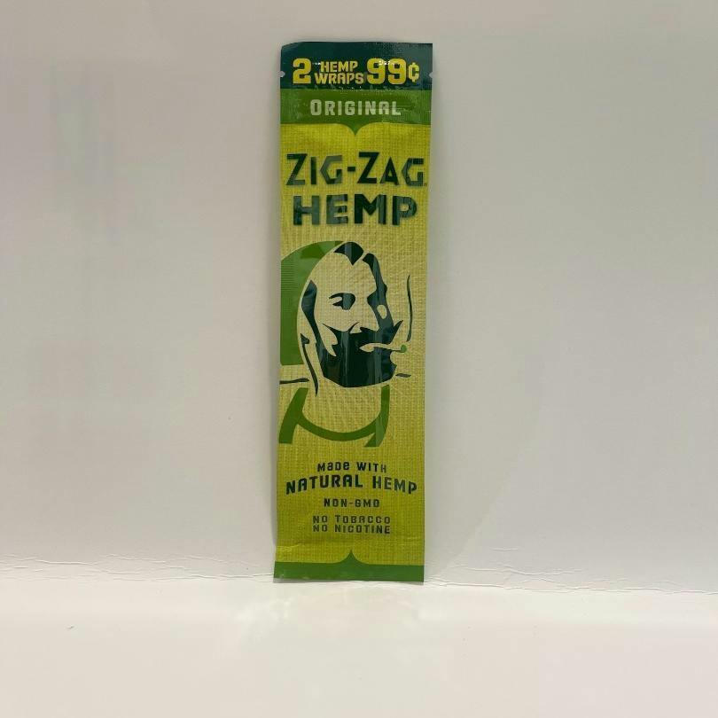 ZIG ZAG HEMP NATURAL WRAP - GREEN at Stoney Leaf