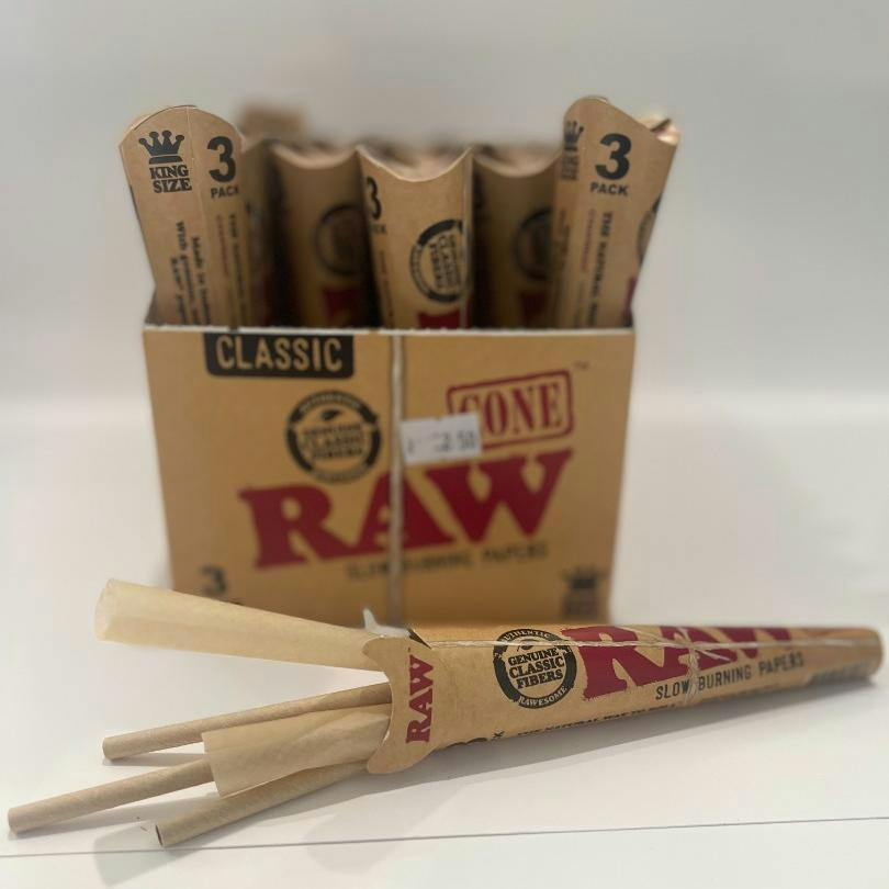 RAW CONES CLASSIC KING SIZE 3CT at Stoney Leaf