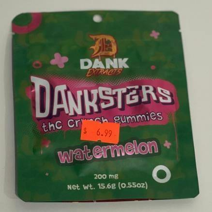 Dank Extracts- Dankster Watermelon Crunch Gummies4x 50mg