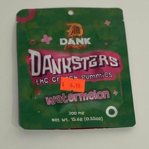 Dank Extracts- Dankster Green Apple Crunch Gummies 4x 50mg