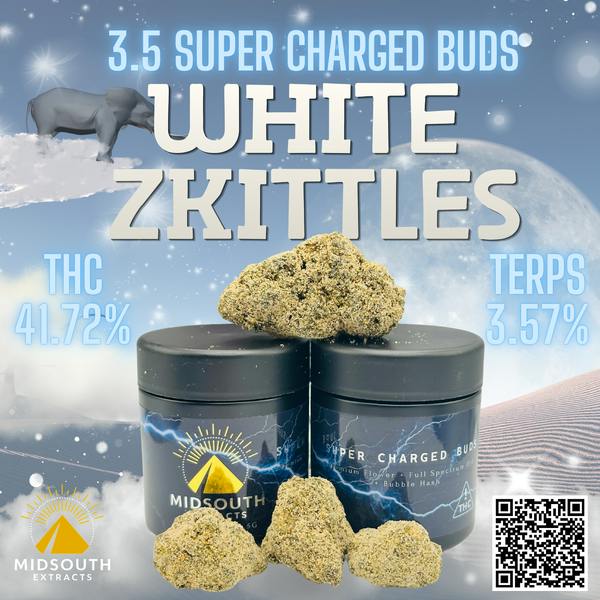 White Zkittles Super Charged Buds 3.5g