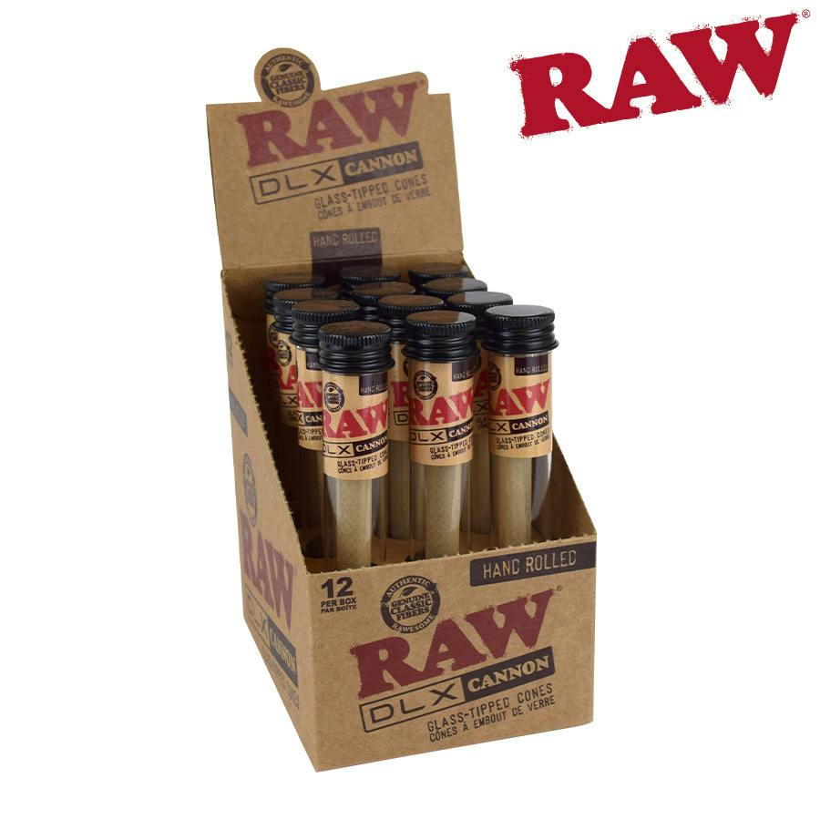 Raw - DLX Glass Tipped Pre-Rolled Cannons