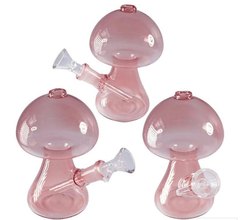 5" Pink Mushroom Water Pipe