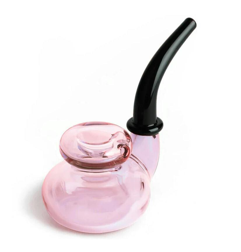 Red Eye Glass - 5" Billiard Hand Pipe - Pink
