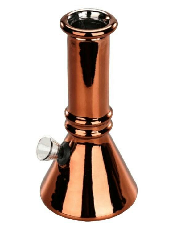6" Glass Beaker Bong - Brown