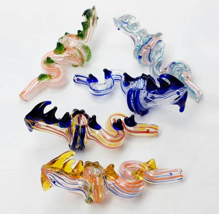 7" Glass Dragon Pipe