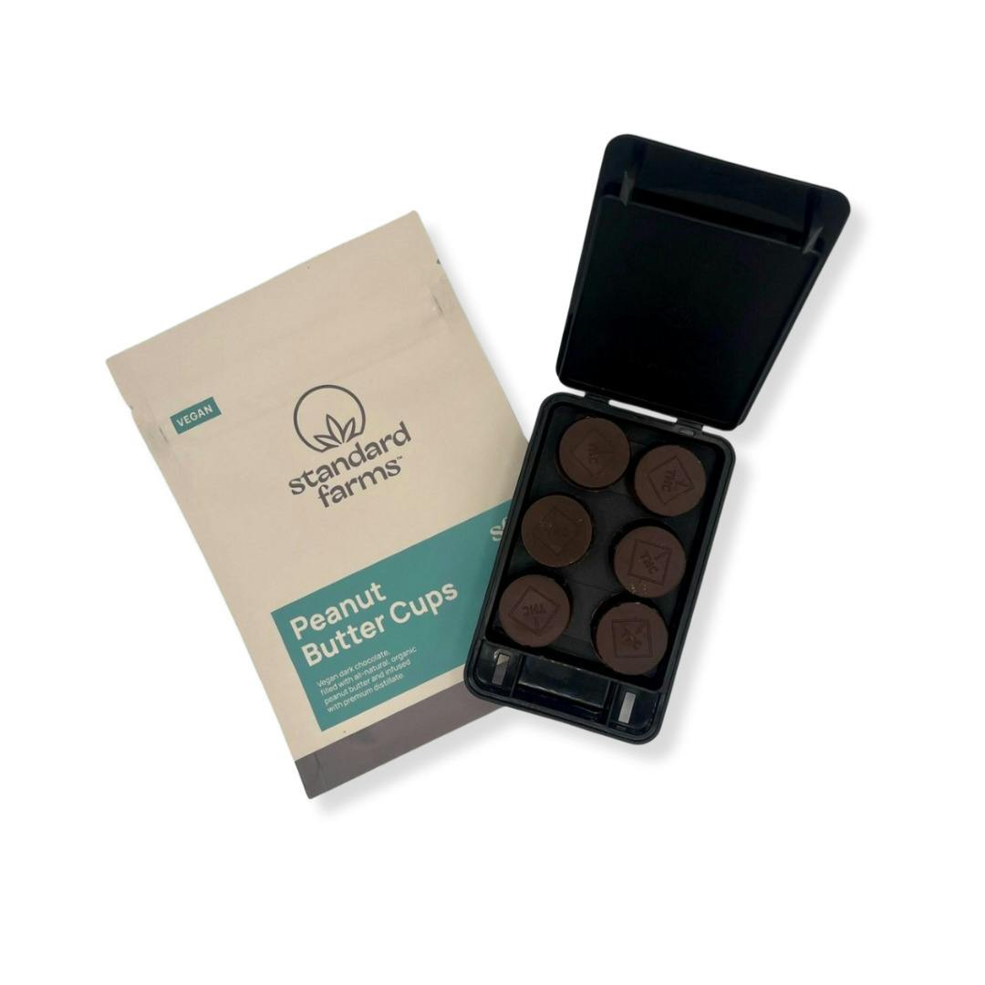 Vegan Peanut Butter Cups | Dark Chocolate 90mg 6pk