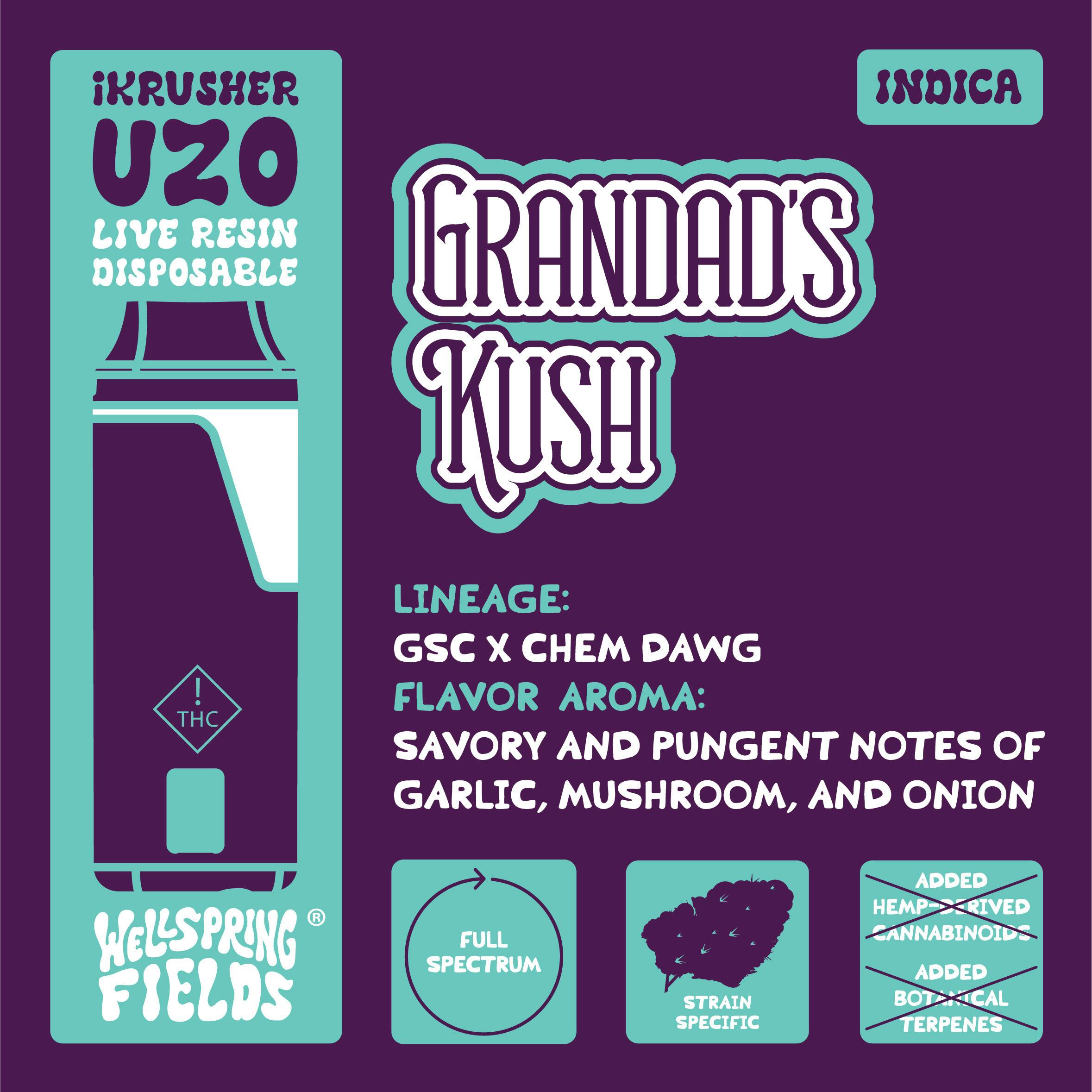 Grandad's Kush | Live Resin Disposable