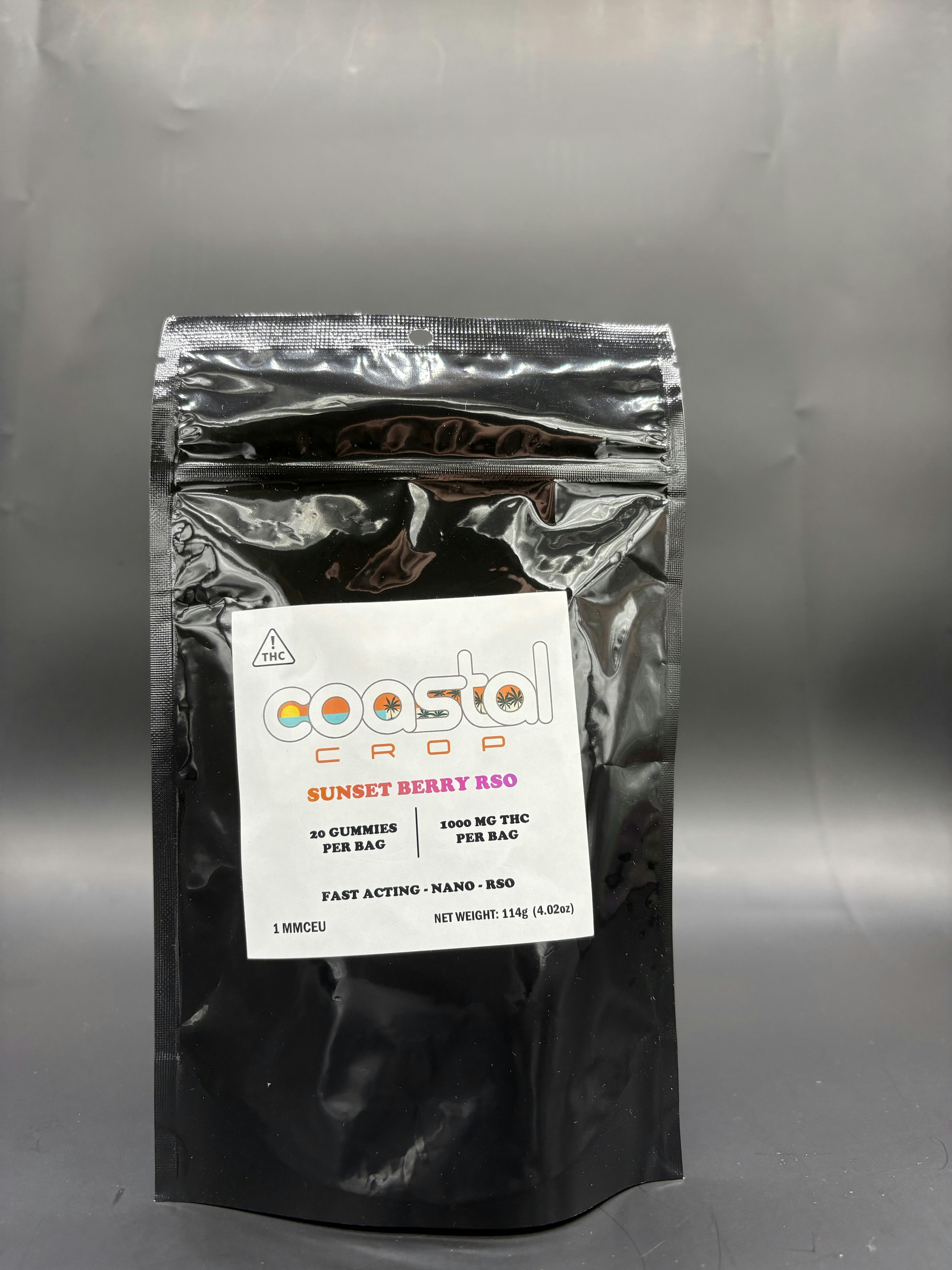 Coastal Crop - Sunset Berry RSO Gummies - 20ct 1000mg bags
