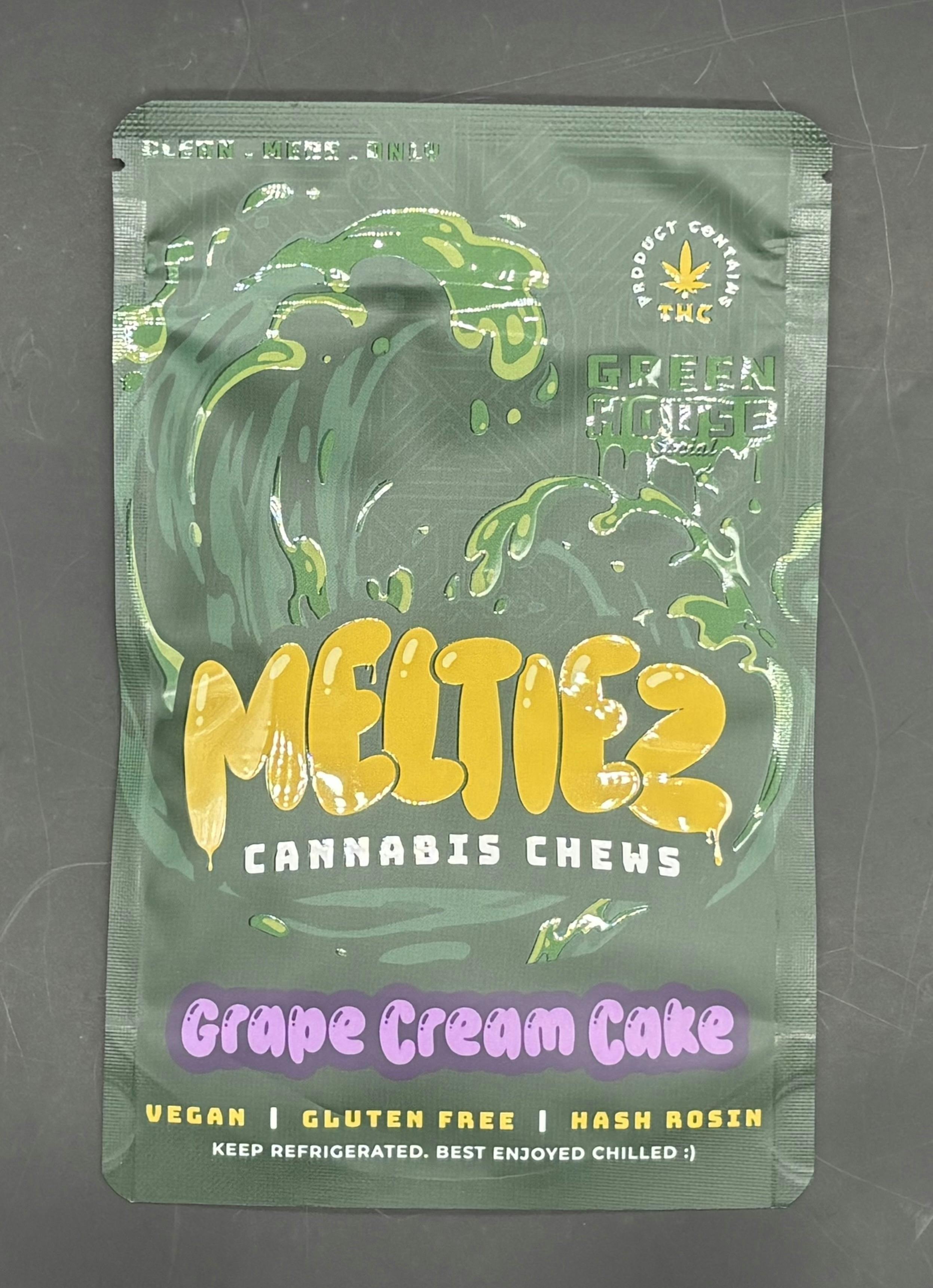 Greenhouse Social - Meltiez- Grape Cream Cake- 100mg Rosin Chews