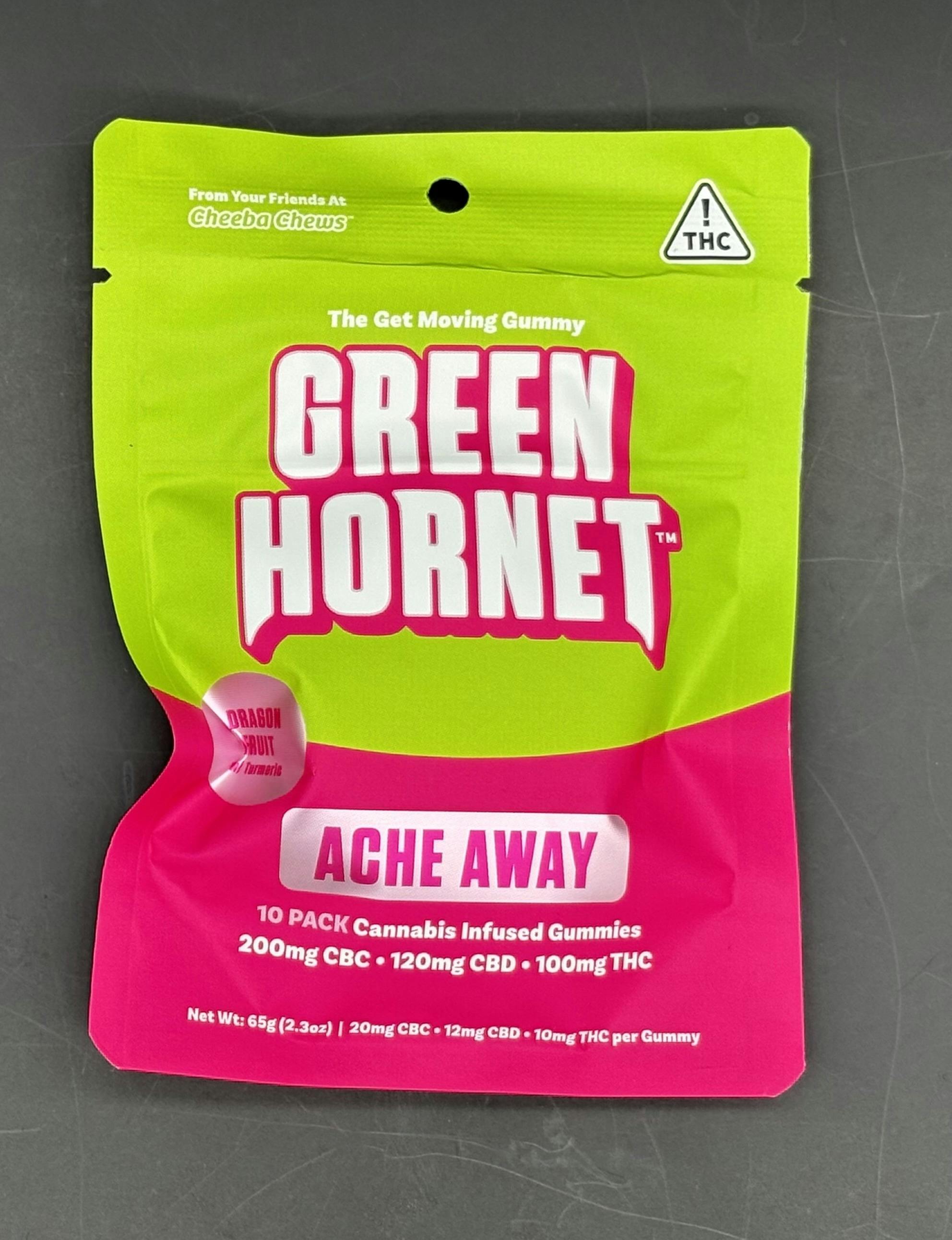 Green Hornet - Ache Away - Dragon Fruit - 100mg 10 Pack