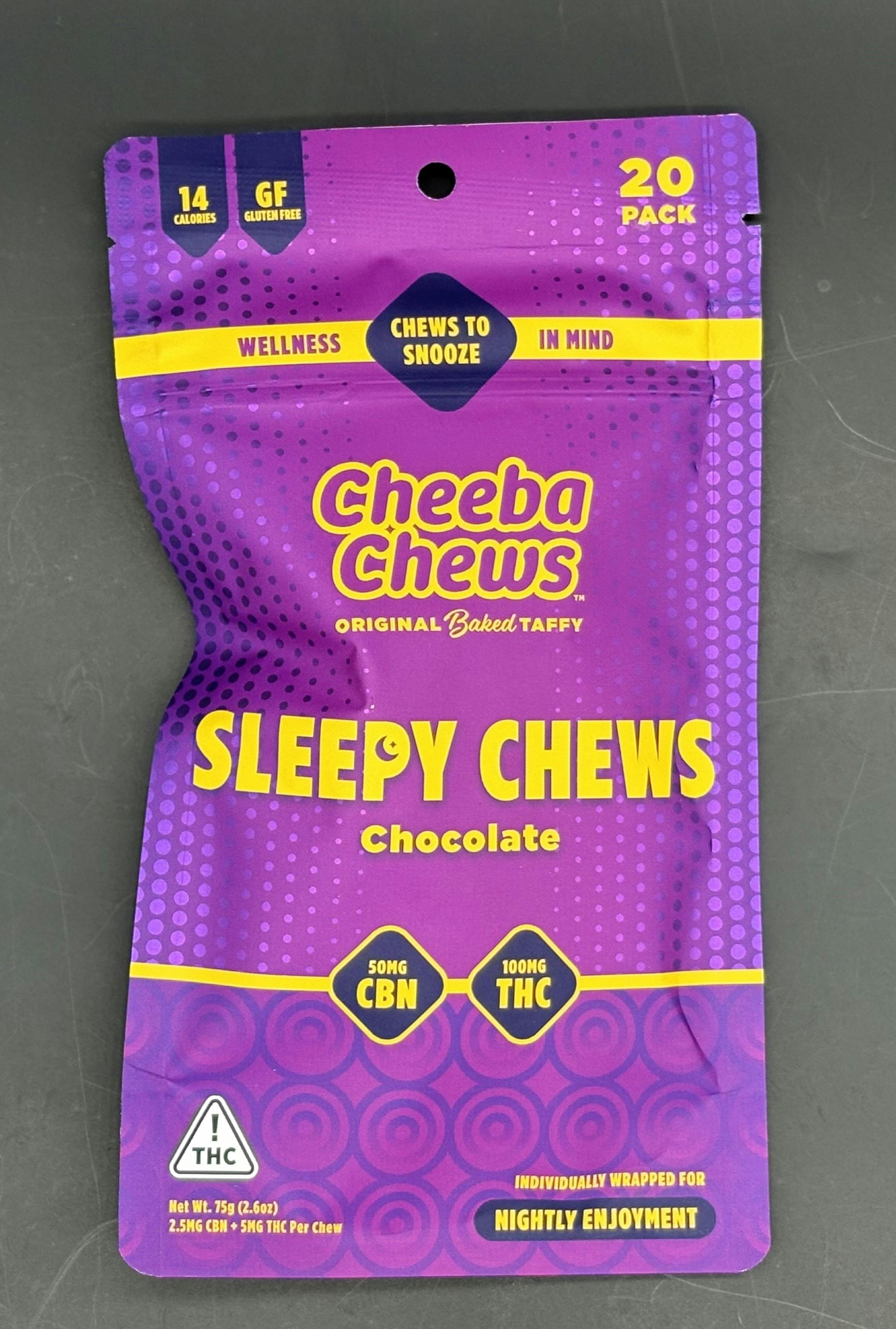 Cheeba Chews Chocolate Sleepy Chews 100mg 20 Pack