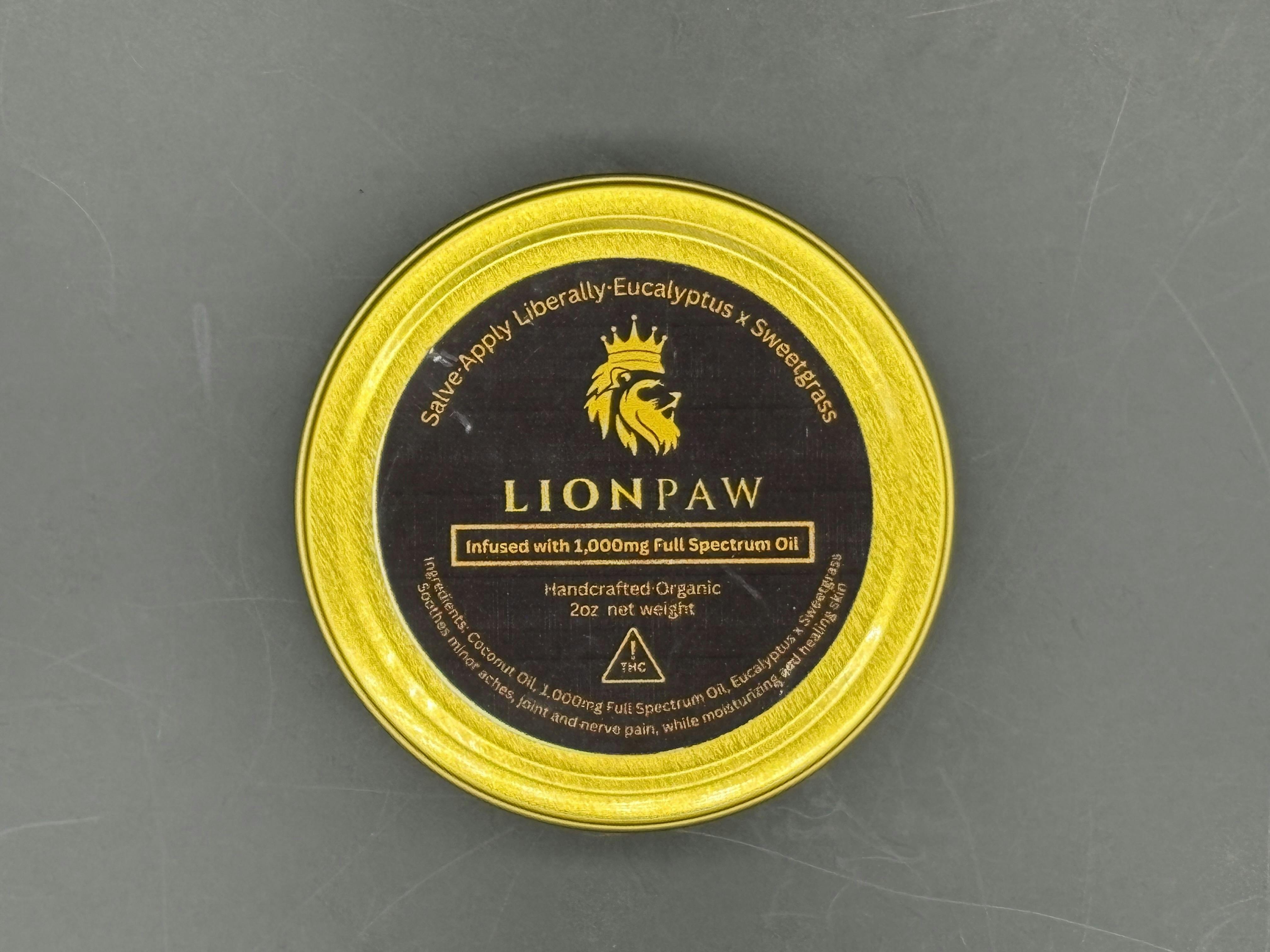 Lion's Paw - Sandalwood Salve - 1000mg 2oz container