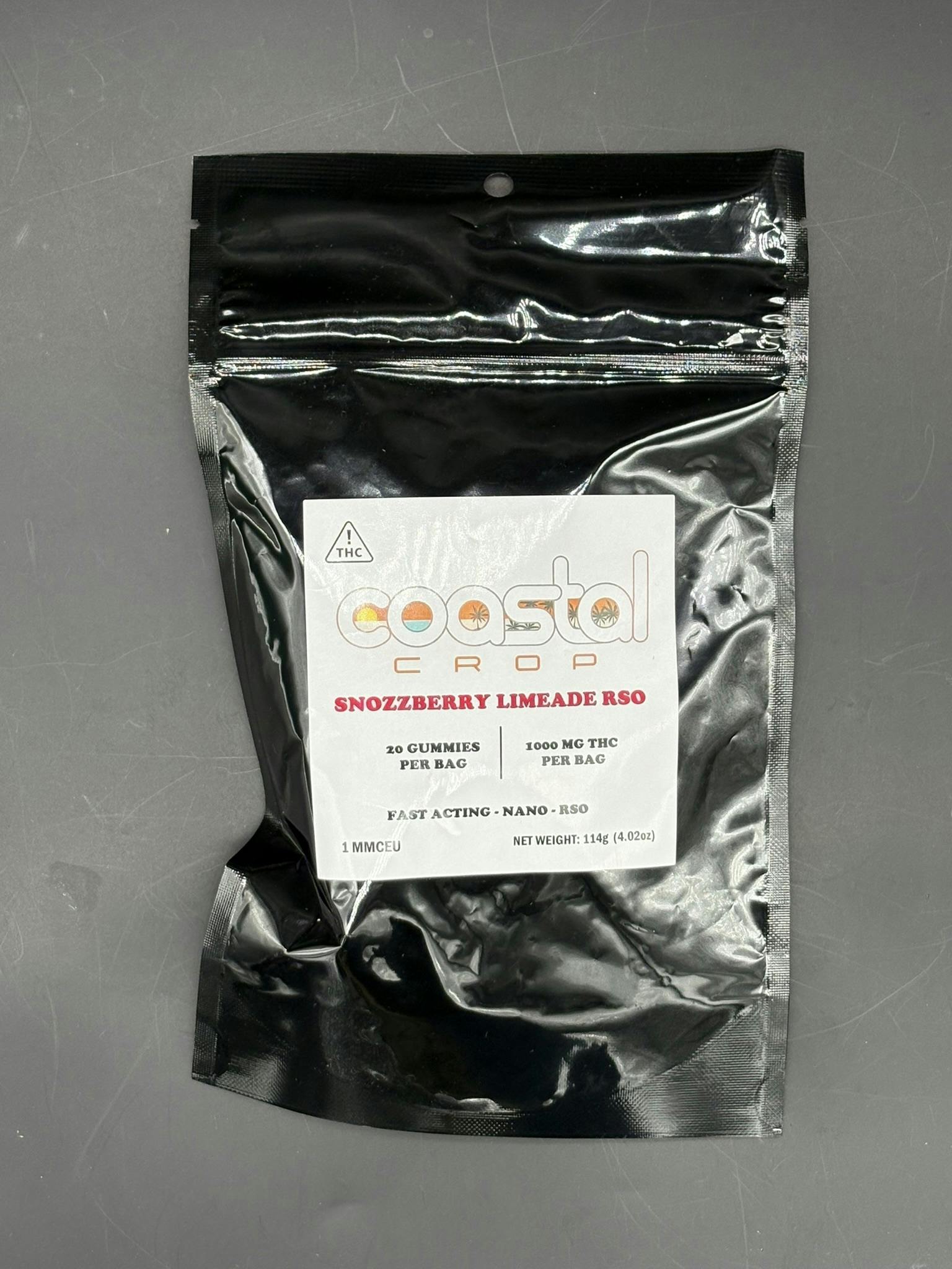 Coastal Crop - Snozzberry Limeade RSO 20ct 1000mg bags