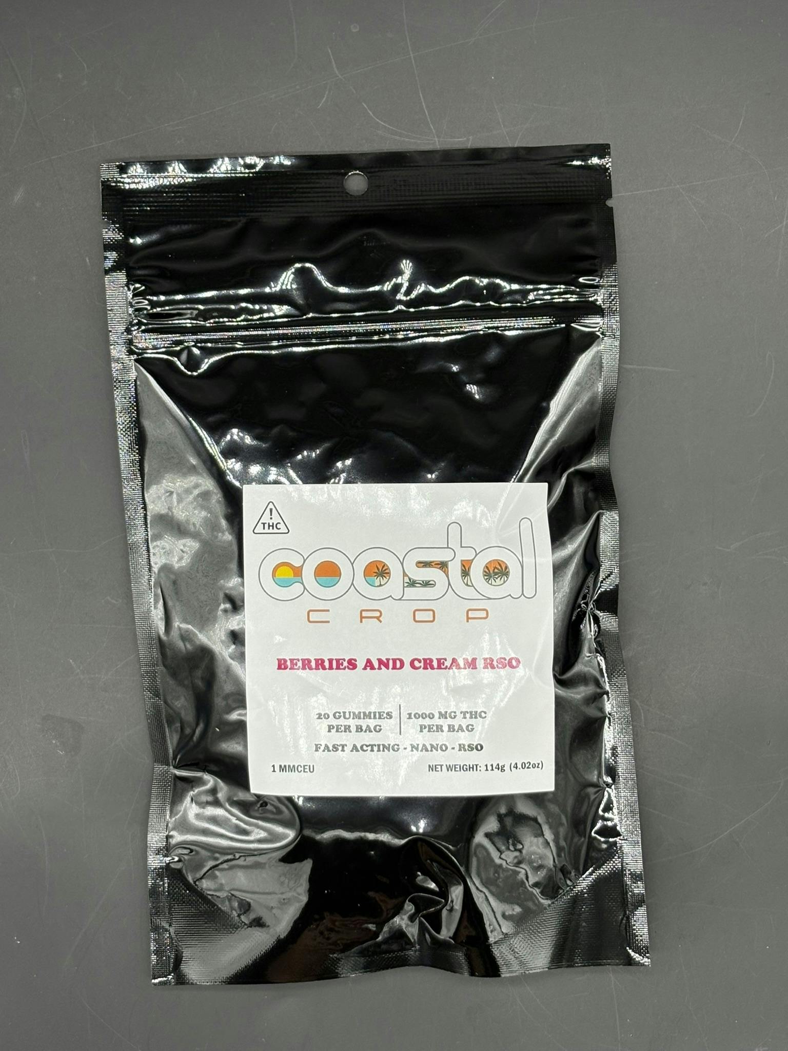 Coastal Crop - Berries and Cream RSO 20ct 1000mg bags