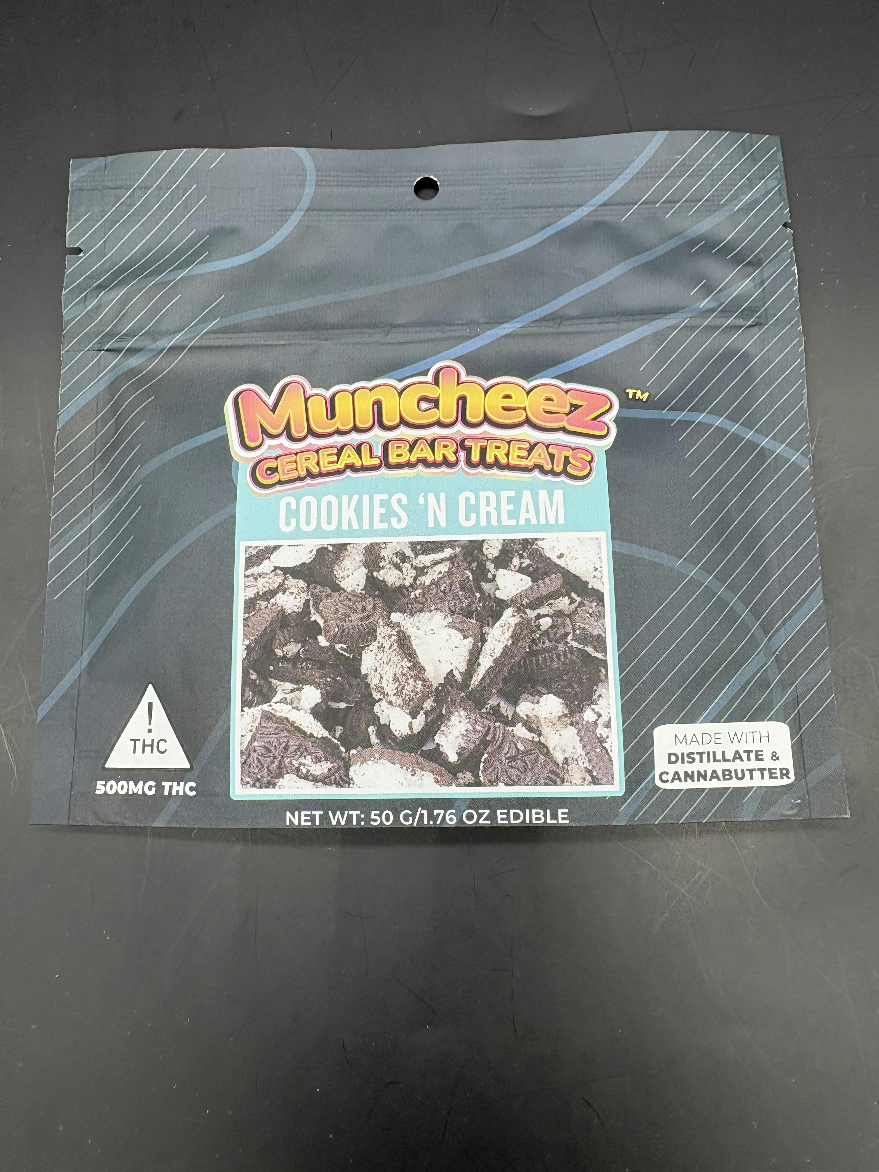 Muncheez - Cookies 'n Cream Cereal Bar - 500mg