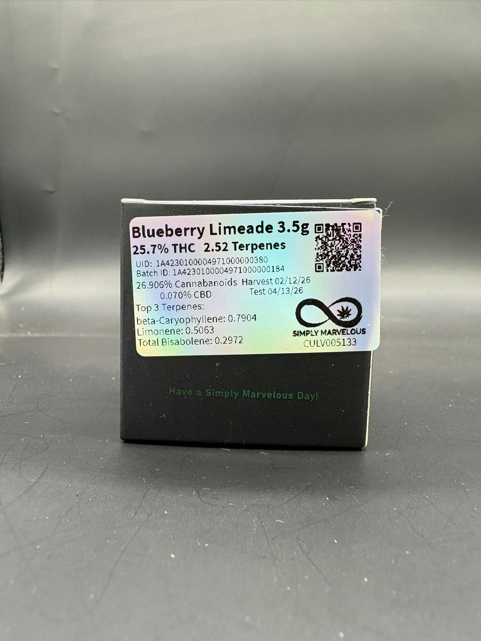 Simply Marvelous - Blueberry Limeade - 3.5g (HYB)