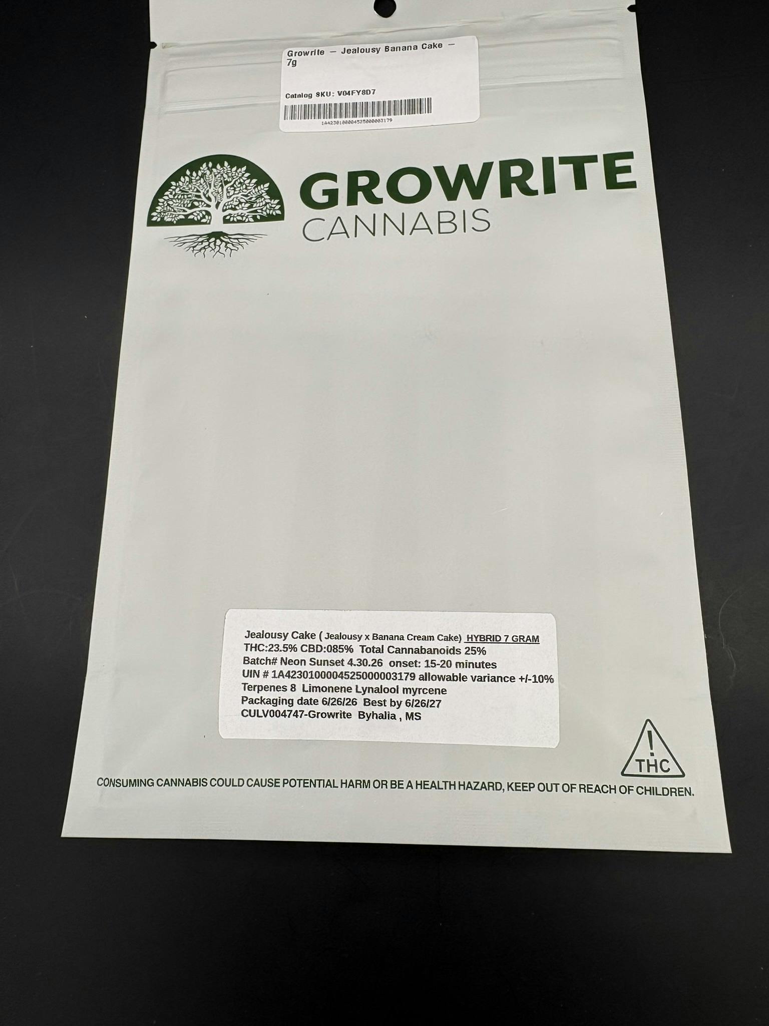 Growrite - Jealousy Banana Cake - 7g