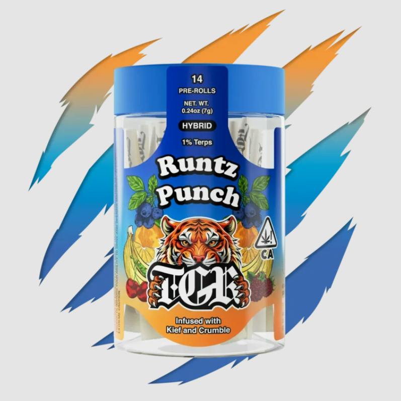 TGR | 14pk Infused Prerolls | 7g | Runtz Punch | Hybrid