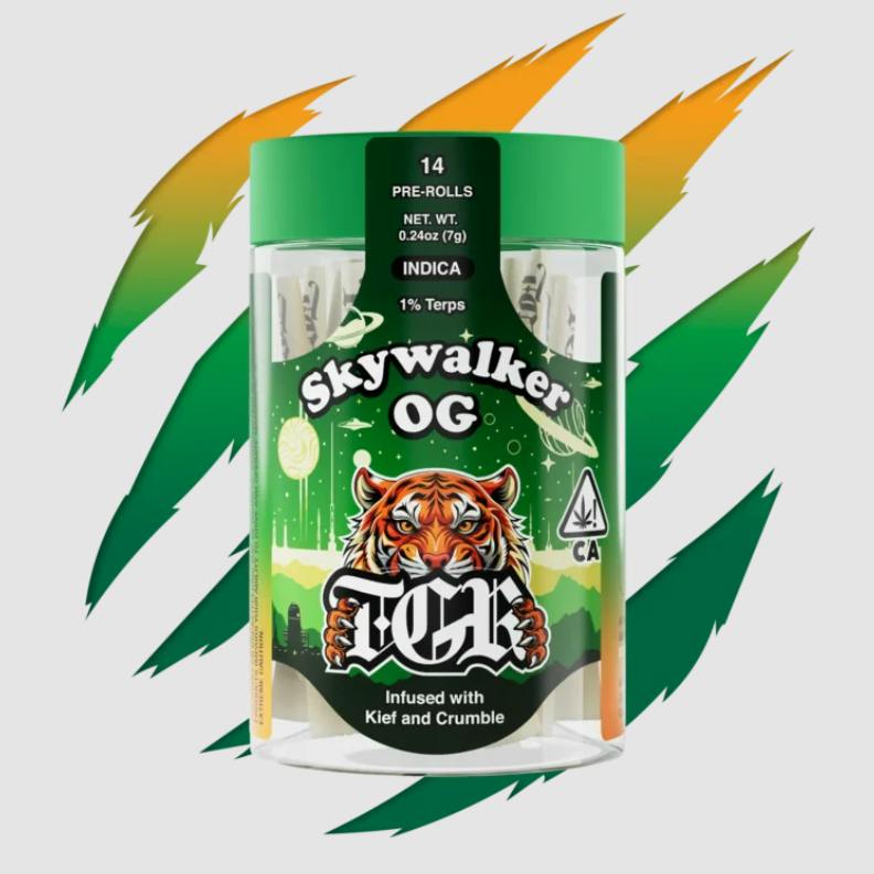 TGR | 14pk Infused Prerolls | 7g | Skywalker OG | Indica