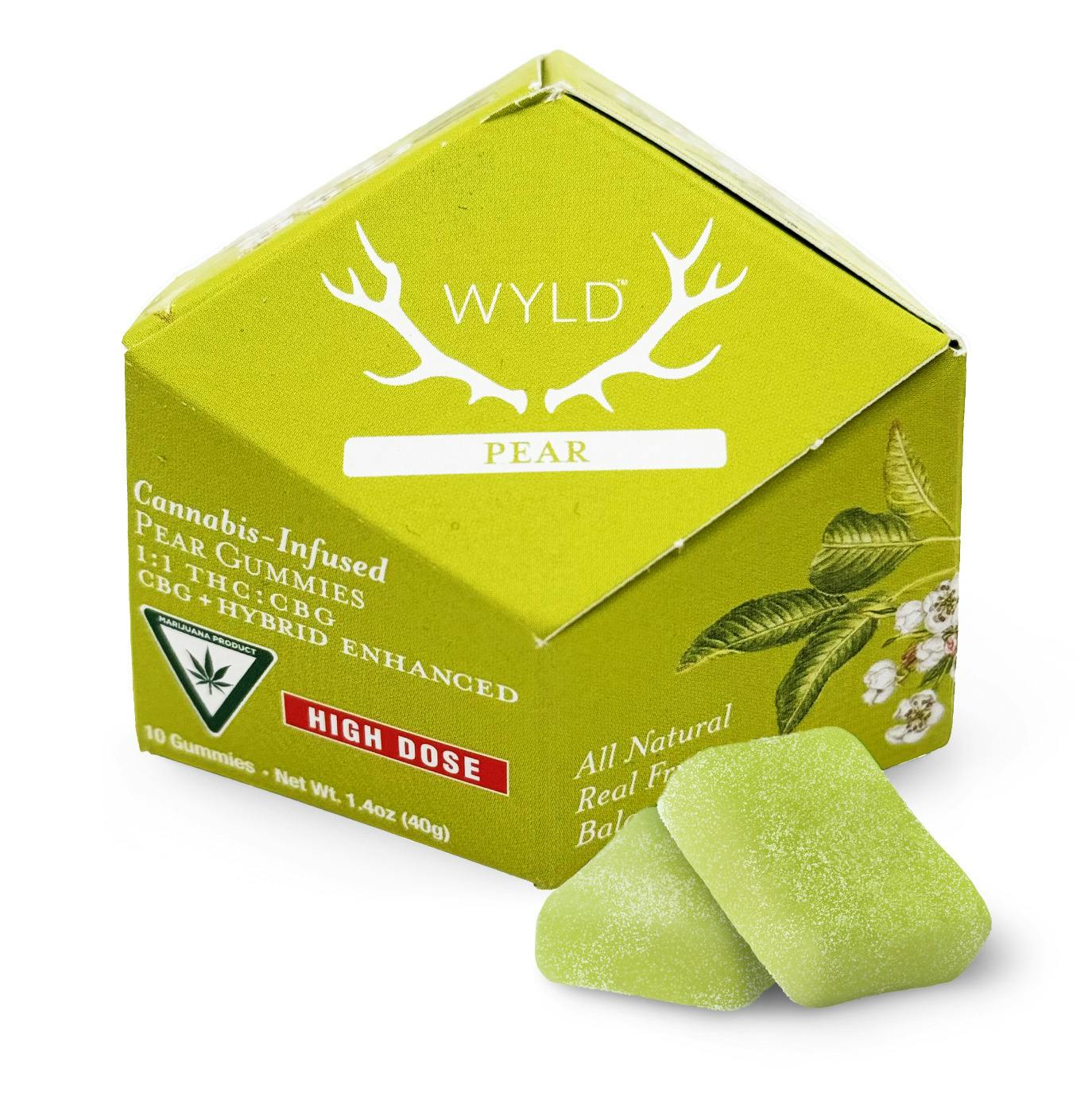 Wyld - 200mg THC:200mg CBG Gummies - Pear