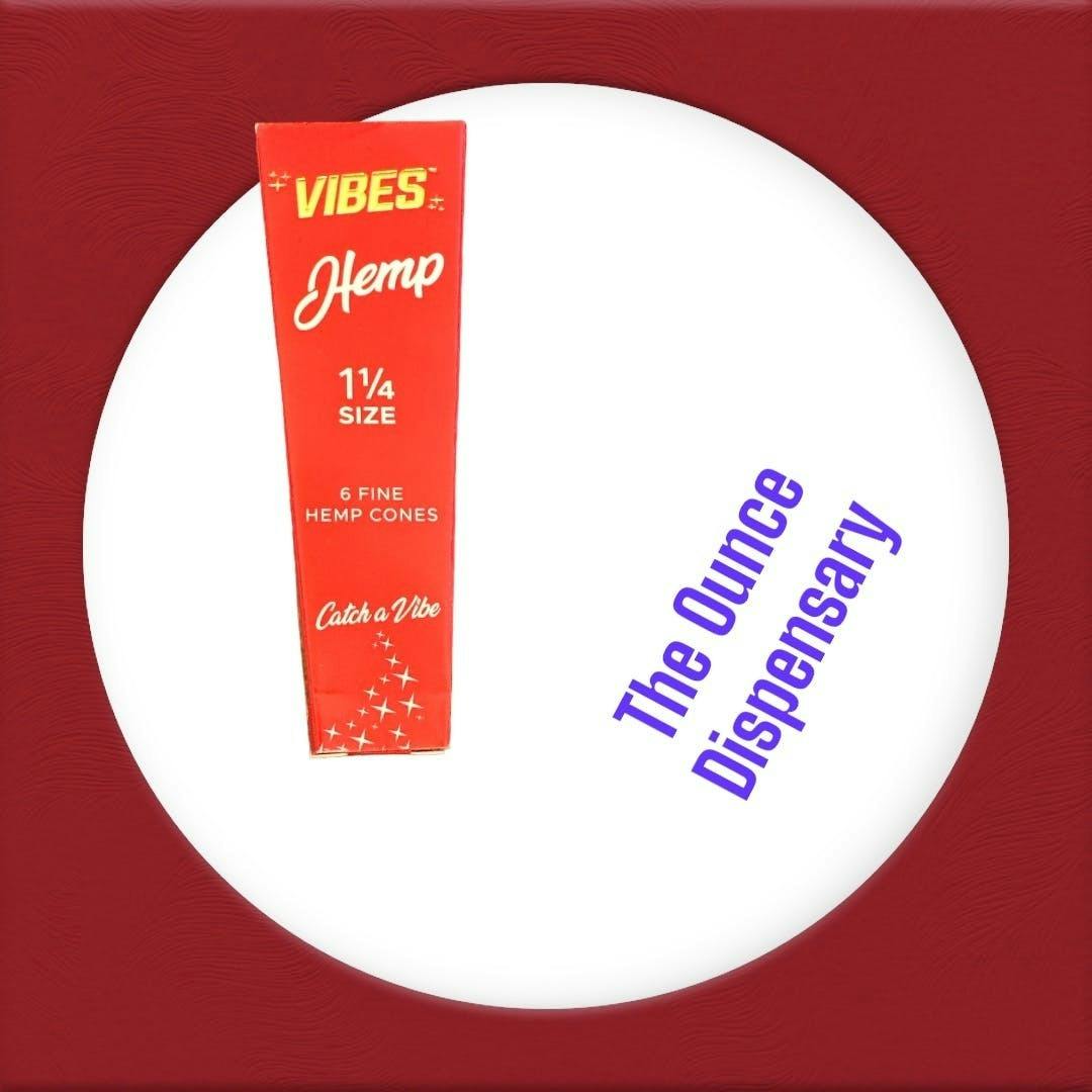 Vibes - Vibes Hemp Cones 1 1/4 size Red 6pp