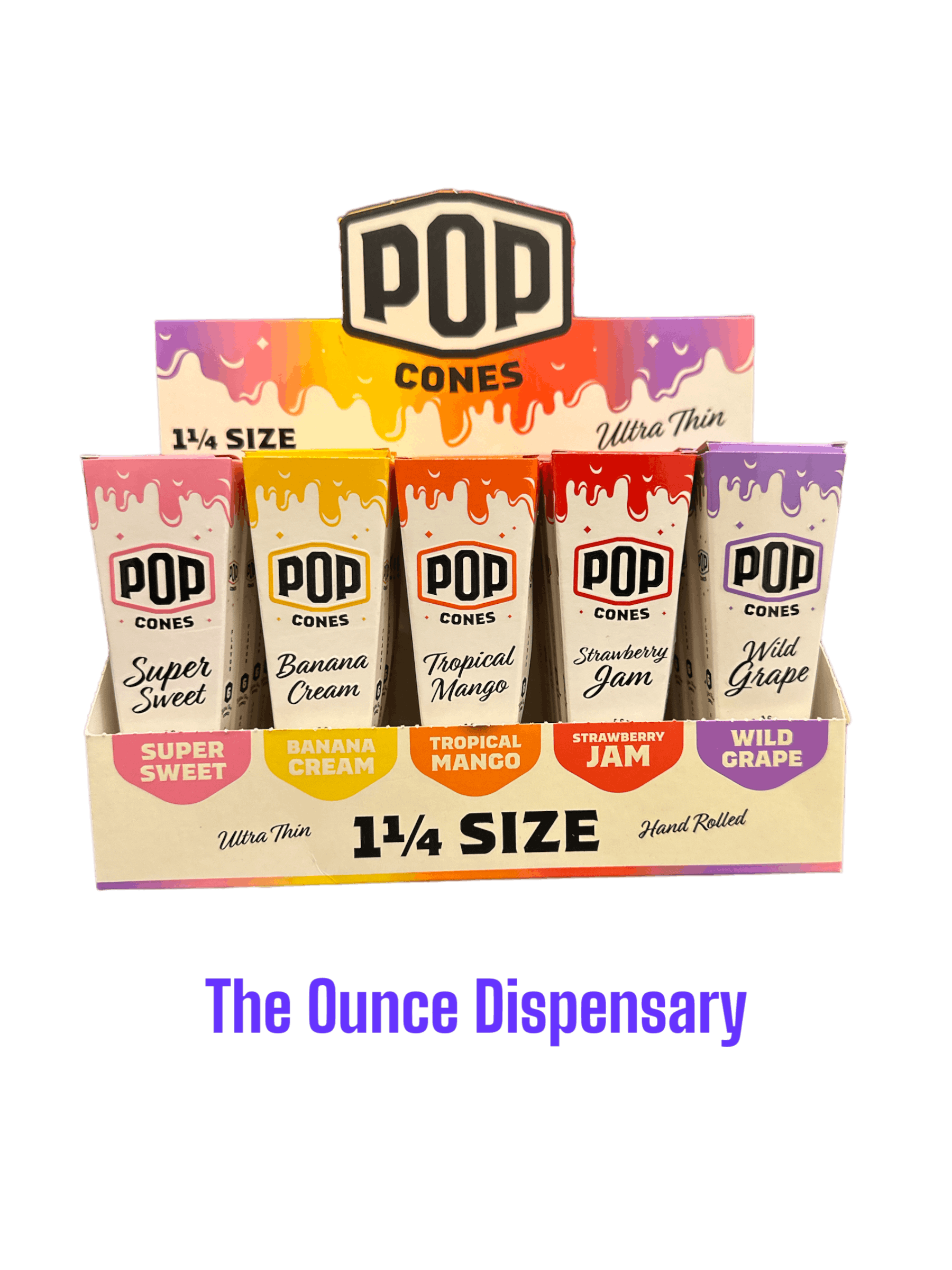 POP Cones - POP Cones 1 1/4 Size Strawberry Jam Ultra Thin 6 Pack