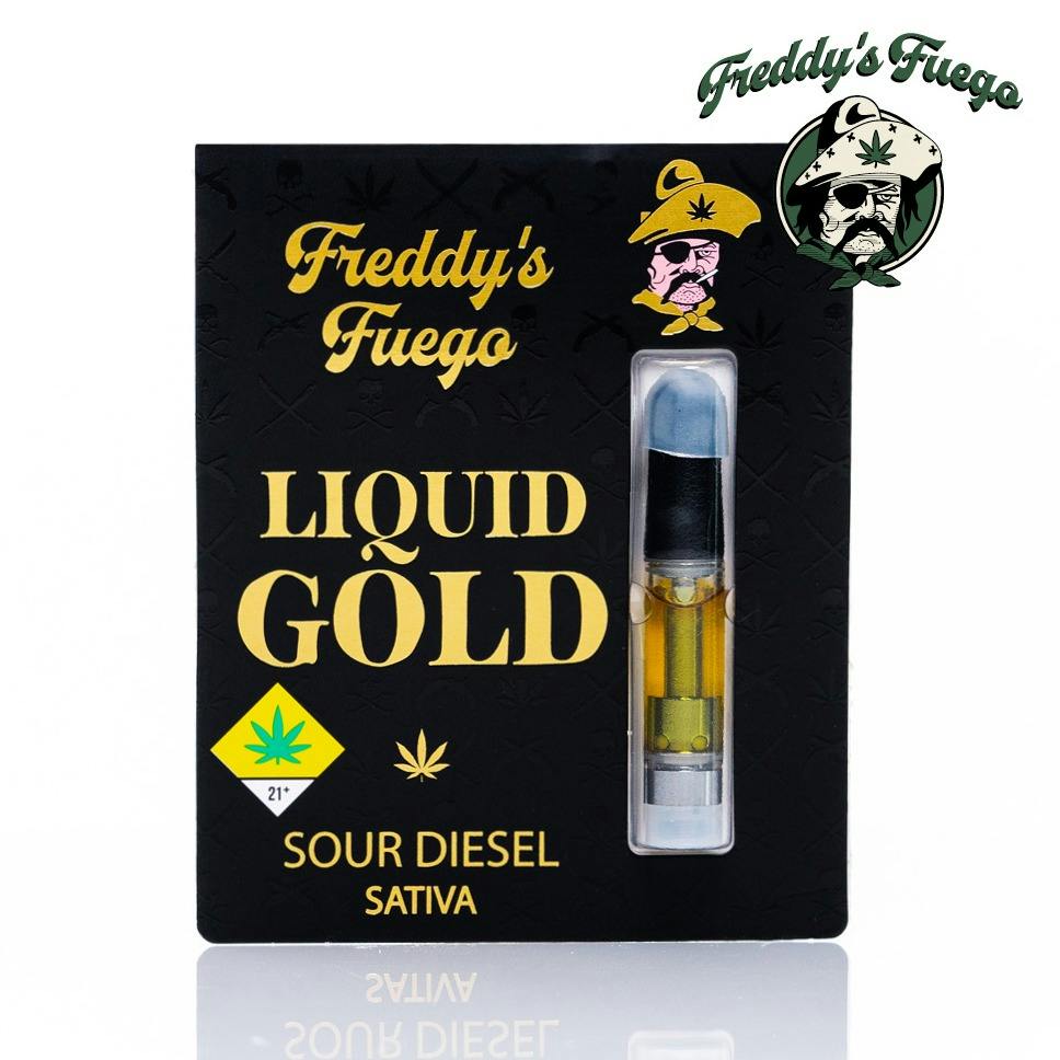 Sour Diesel Liquid Gold Cartridge 1g - Freddy's Fuego