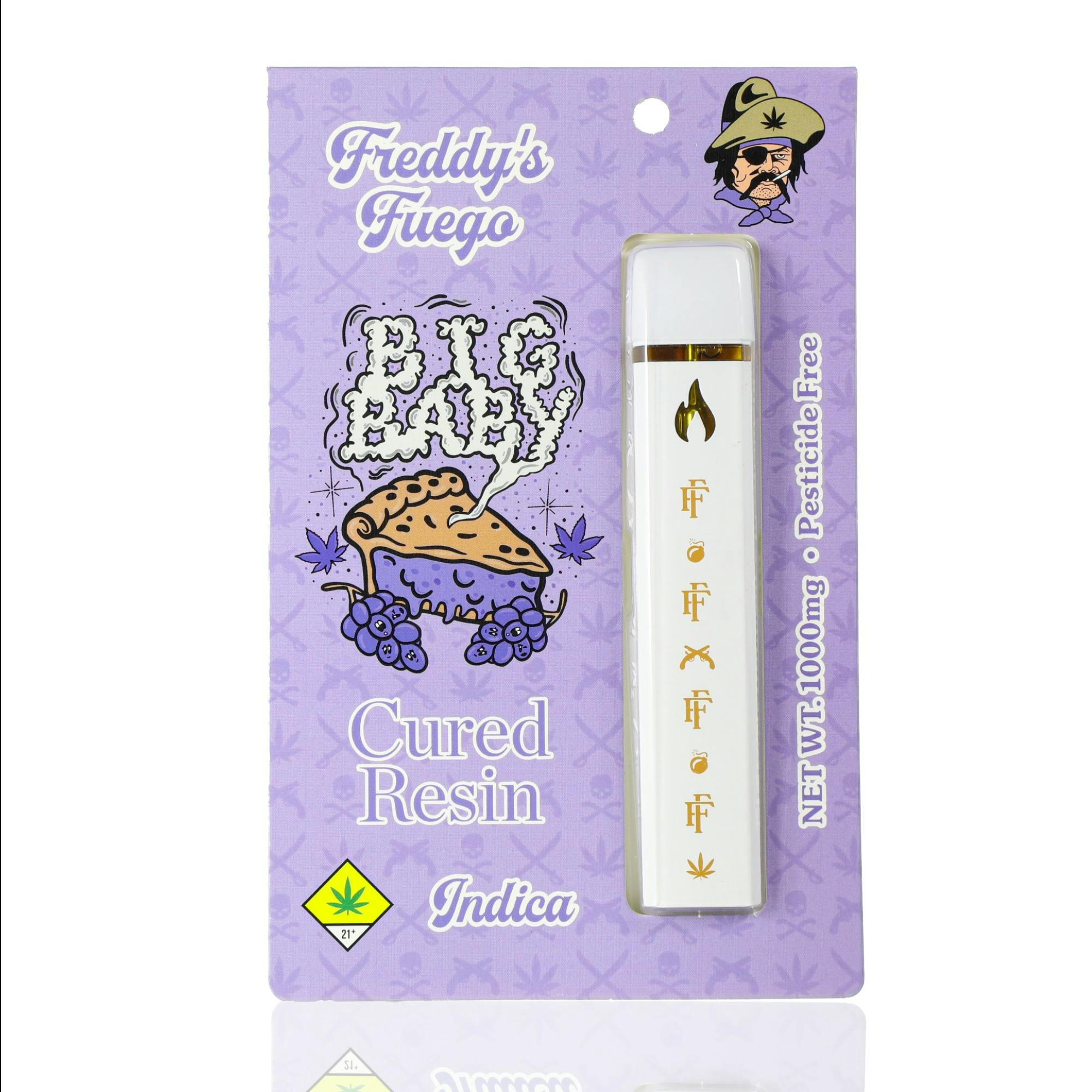 Big Baby Cured Resin All-In-One Rechargeable Disposable Pen 1g - Freddy's Fuego