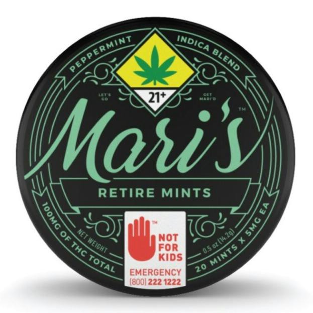 Indica Retire Mints (Peppermint) 20pk 100mg - Mari's Mints