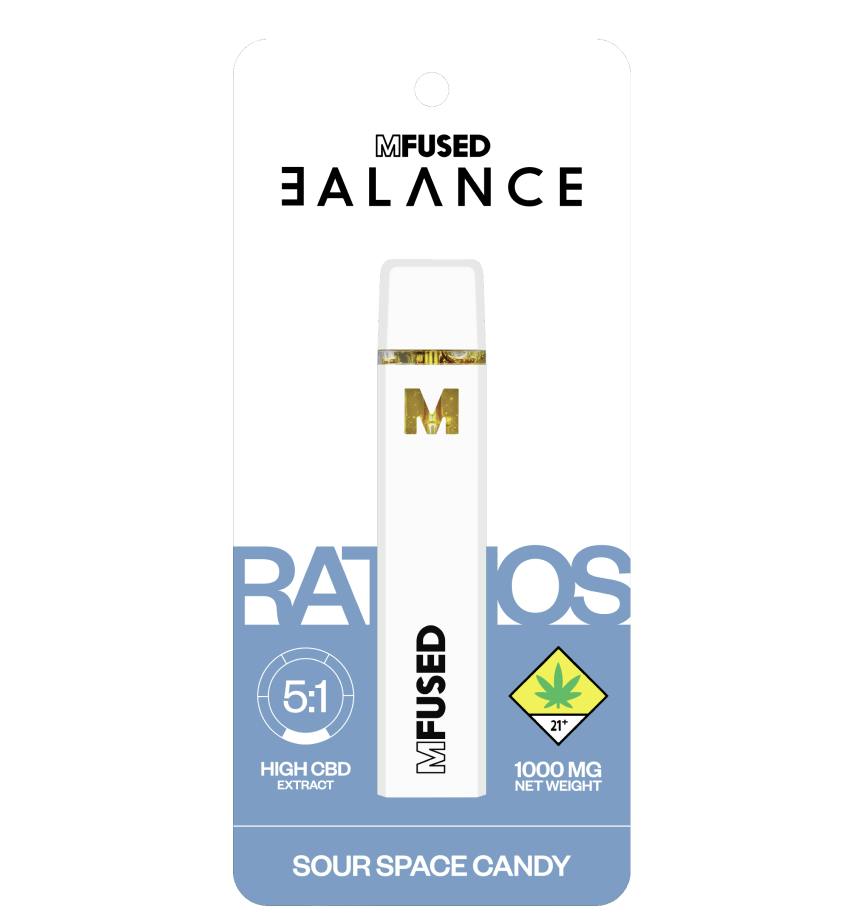 CBD 5:1 Sour Space Candy All-In-One Rechargeable Disposable Pen 1g - Balance