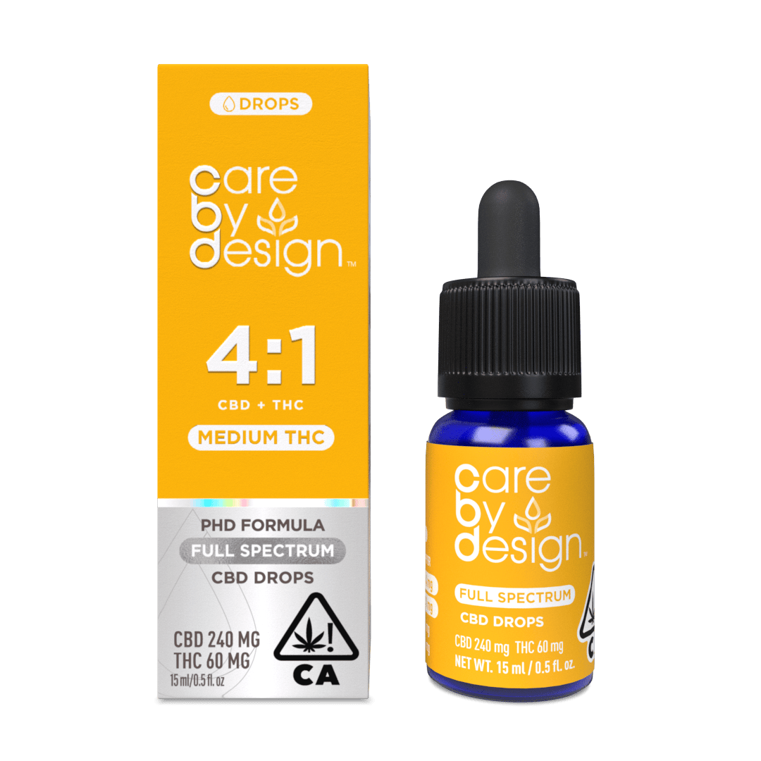 CARE BY DESIGN - CBD TINCTURE - 4:1 CBD X MEDIUM FULL SPECTRUM DROPS - 15ML