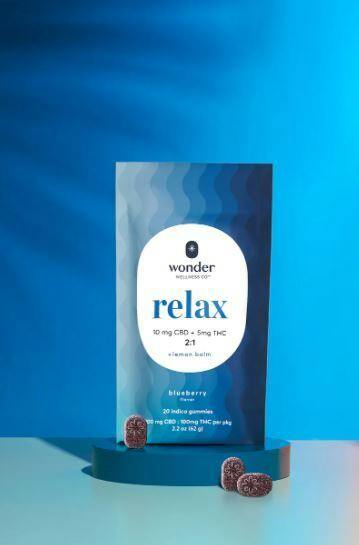 Wonder Relax Blueberry & Lemon Gummies 2:1 CBD/THC (40 x 5mg)