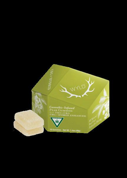 Wyld Pear 1:1 THC/CBG Gummies 200mg/200mg (10x20)