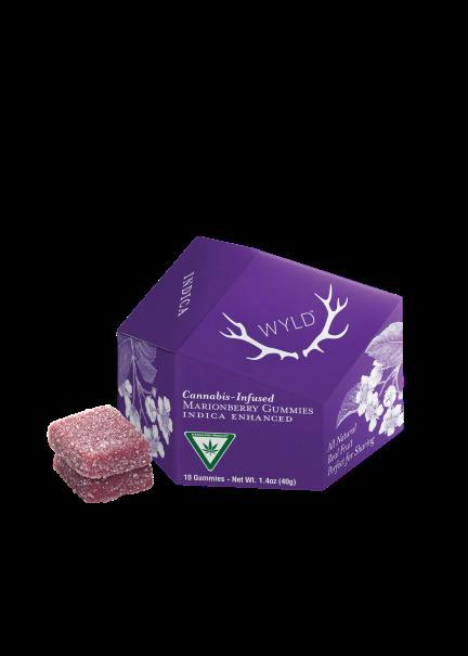 Wyld Marionberry Indica Gummies 100mg (10x10)
