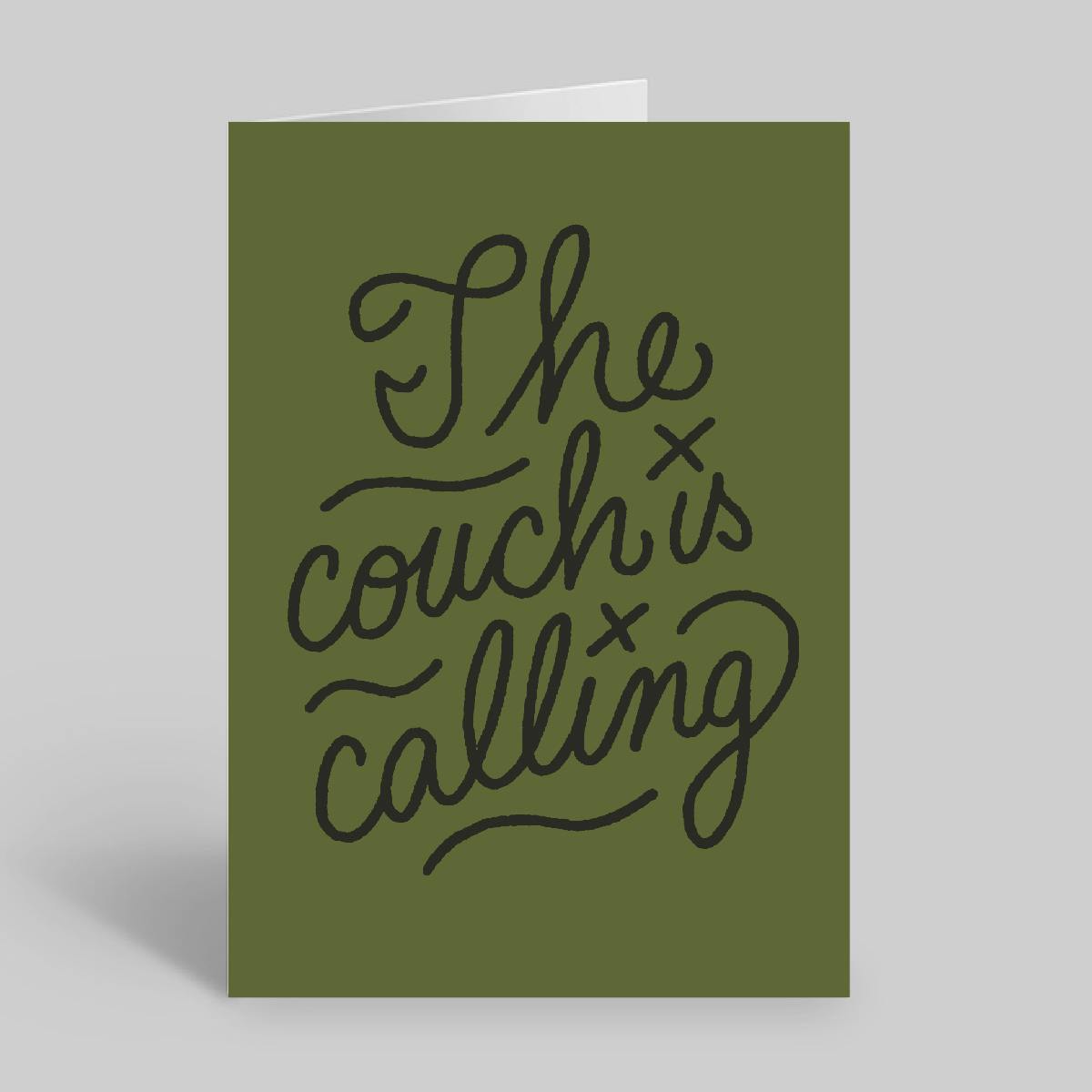 Miss Jones Greeting Card - The Couch Is Calling