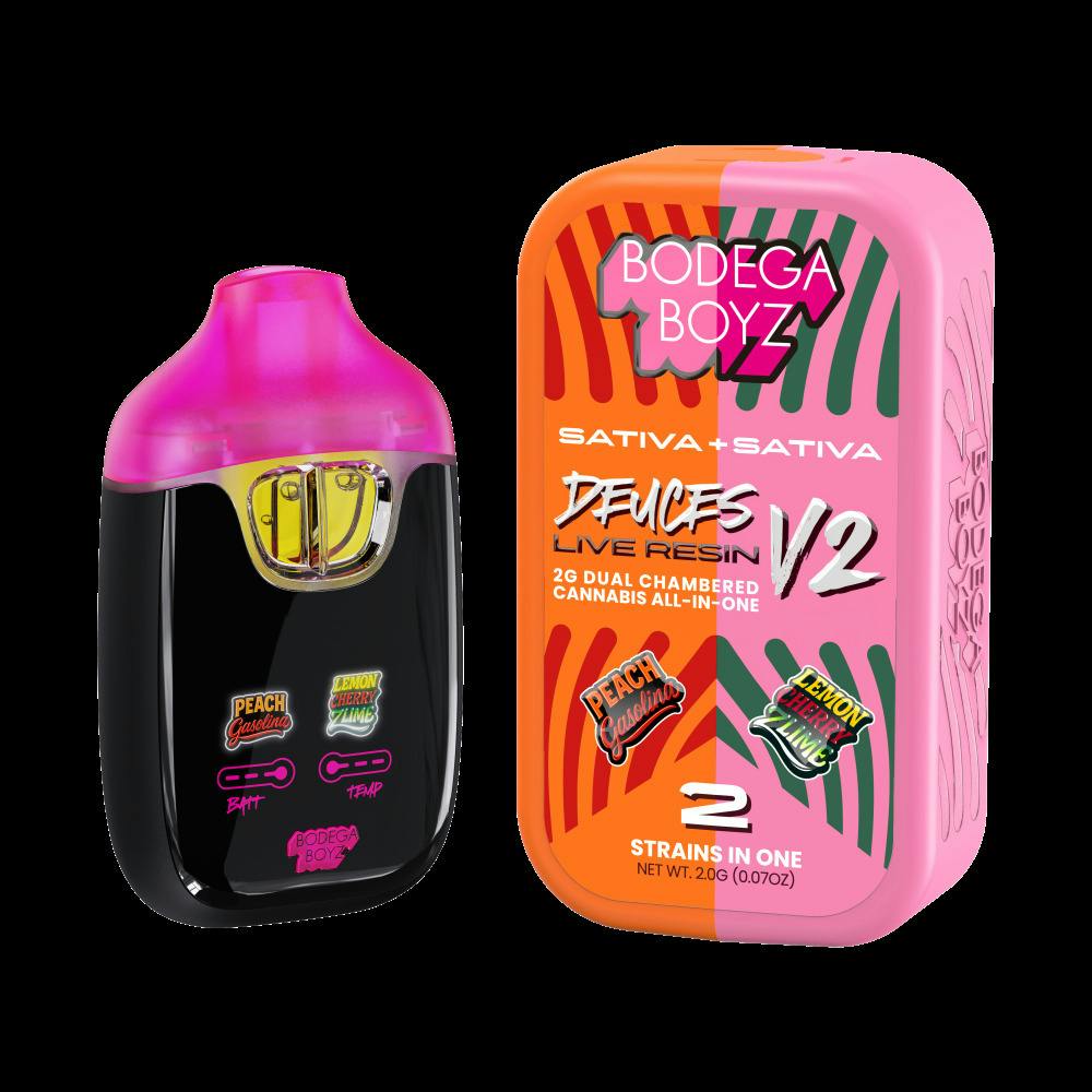Peach Gasolina x Lemon Cherry Zlime | Live Resin Dual Chamber Disposable Vape cannabis product