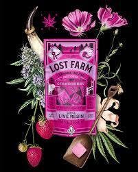 Lost Farm- Strawberry x Pink Jesus Live Resin Fruit Chews 100mg (S)