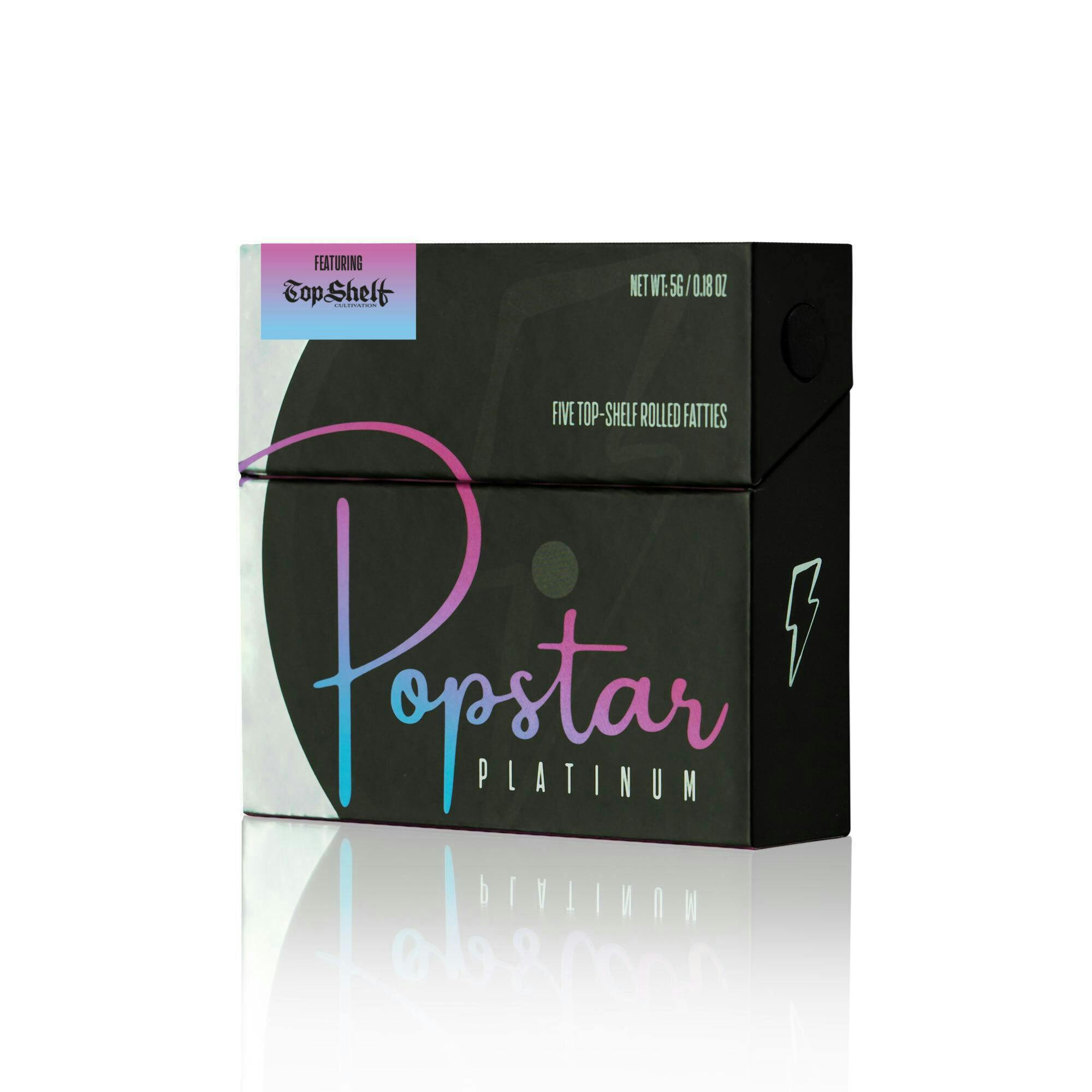 Popstar- Platinum Top Shelf Nameless 5PK Prerolls 5g (H)