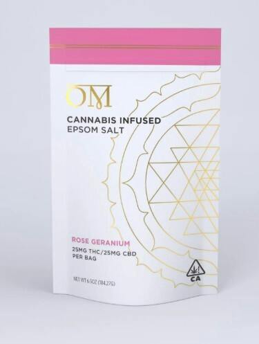 OM- ROSE GERANIUM BATH EPSOM SALT 100mg