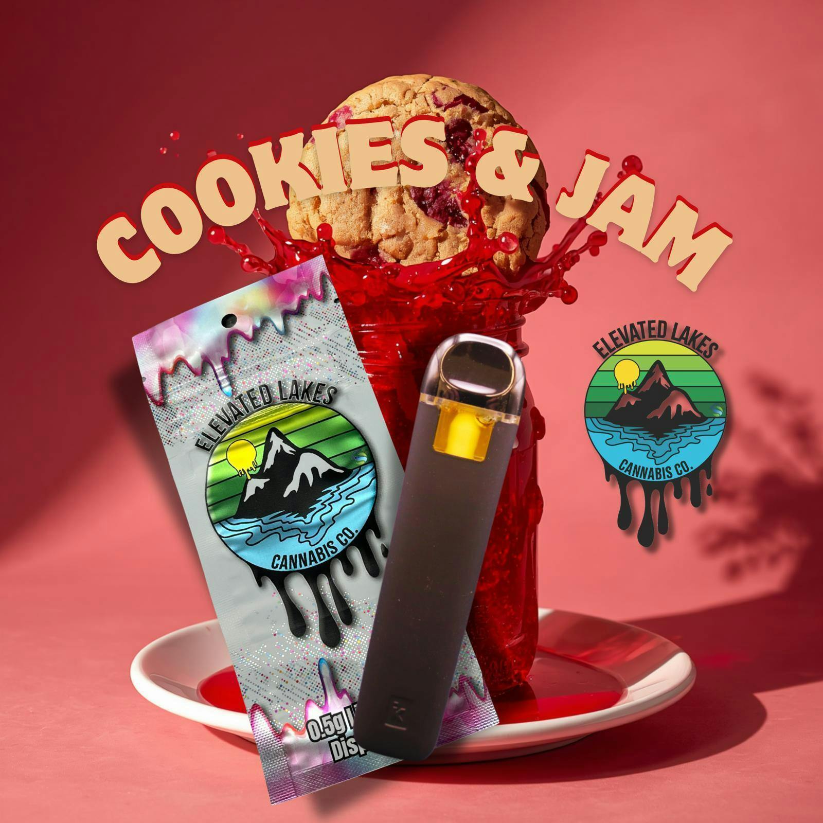 Elevated Lakes | 0.5g Live Rosin Disposable | Cookies & Jam