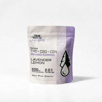 True North | 200mg 2:1:1 THC/CBG/CBC Gummies | Lavender Lemon
