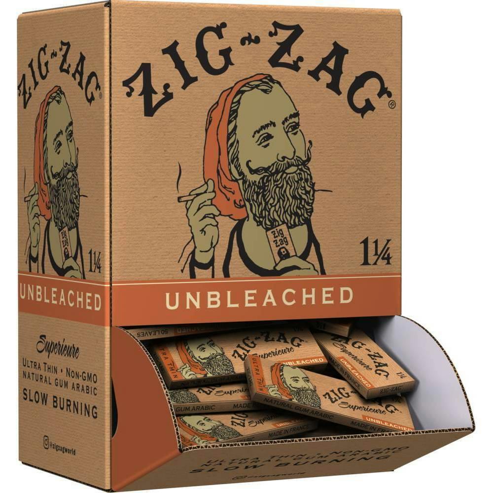 Zig Zag | 1 1/4 Unbleached Rolling Papers - 50pk