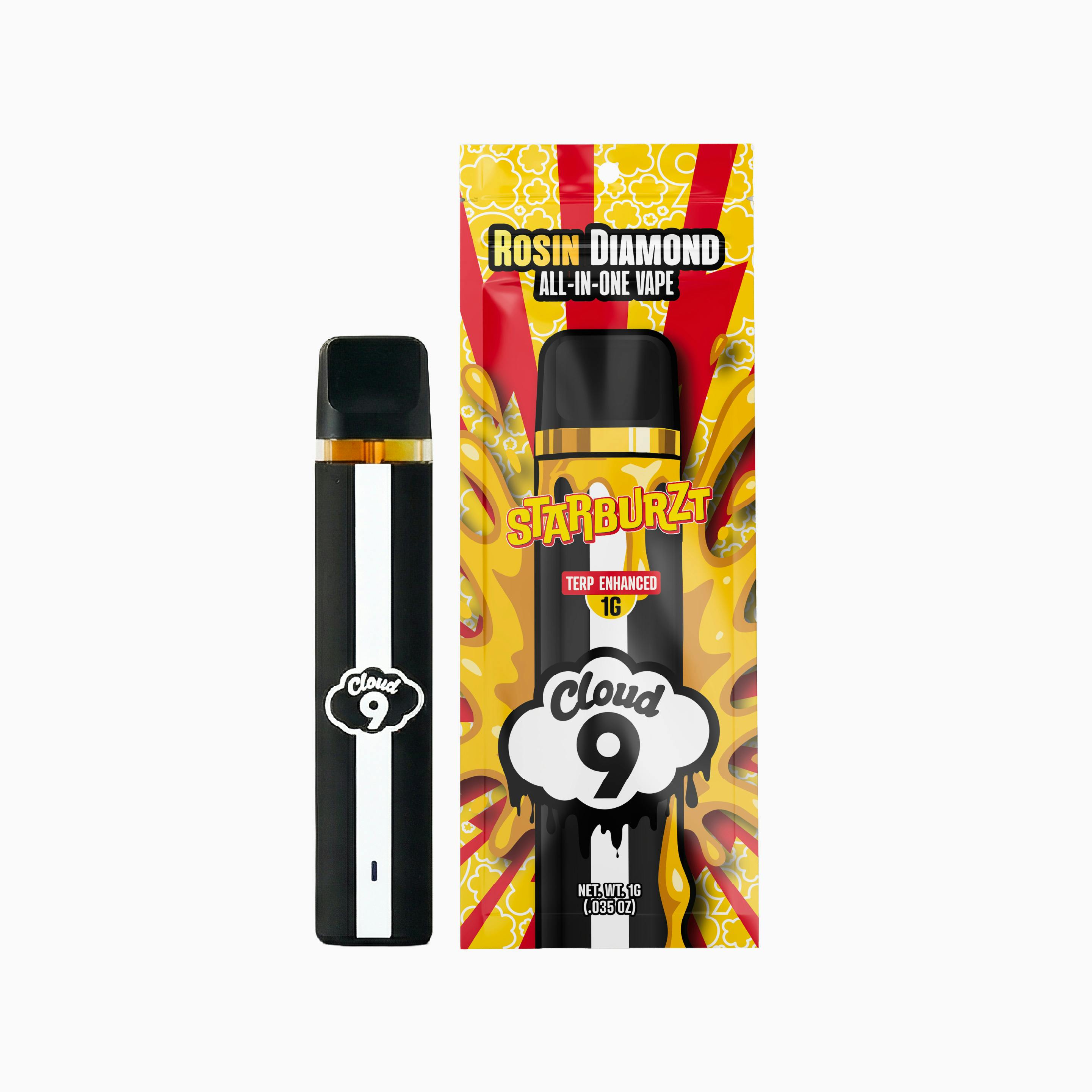 Cloud 9 | 1g Live Rosin Diamond Disposable | Starburzt