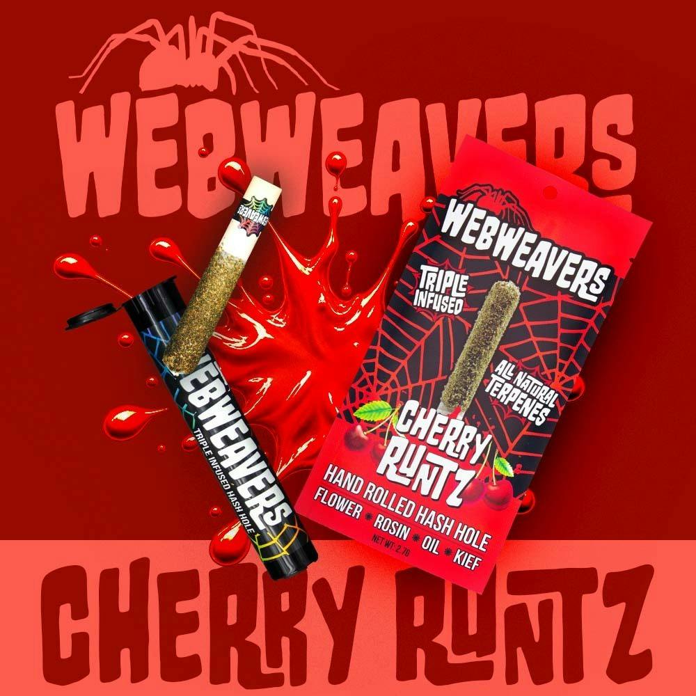 Webweavers | 2.7g Triple Infused Hash Hole | Cherry Runtz